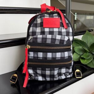 Marc Jacobs checkered backpack tote plaid with vibrant accents